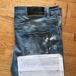 mike amiri paint splatter jeans